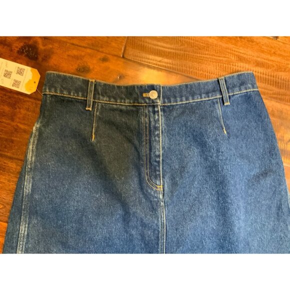 Balenciaga Dark Wash Denim Split A-Line Jean Skirt, Size 40 FR | 8 - Picture 5 of 5